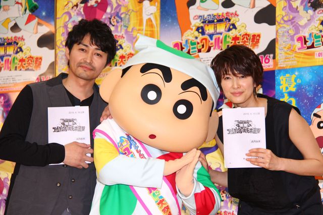 安田顕、吉瀬美智子が夫婦役！『映画クレヨンしんちゃん　爆睡！　ユメミーワールド大突撃』公開アフレコギャラリー：フォトギャラリー
