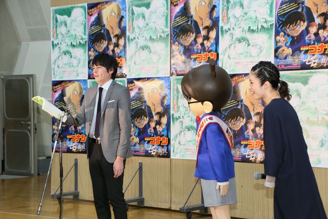 コナン君、上戸彩＆博多大吉が息ぴったりの決めポーズ！『名探偵コナン　ゼロの執行人（しっこうにん）』公開アフレコイベント（11枚目）