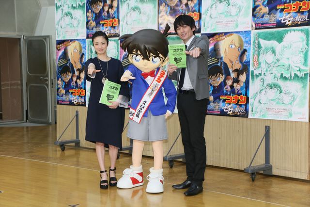 コナン君、上戸彩＆博多大吉が息ぴったりの決めポーズ！『名探偵コナン　ゼロの執行人（しっこうにん）』公開アフレコイベント（18枚目）