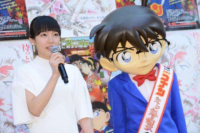 「コナン」ファンから憤怒のメッセージが送られてきたら…吉岡里帆＆宮川大輔、映画『名探偵コナン　から紅の恋歌（ラブレター）』公開アフレコ収録フォトギャラリー（20枚目）