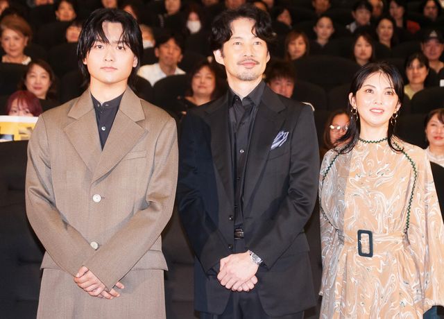 『雪風 YUKIKAZE』舞台あいさつに登壇した奥平大兼、竹野内豊、田中麗奈