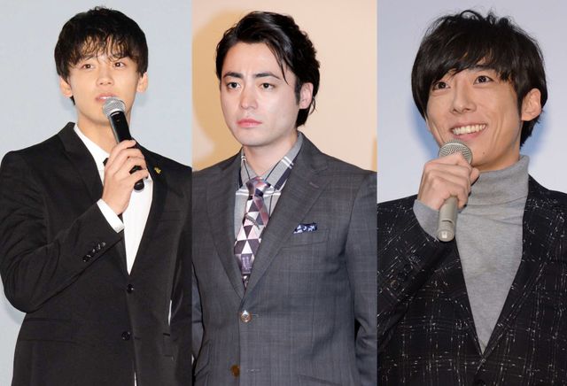 竹内涼真(2018年6月撮影)、山田孝之(2017年11月撮影)、高橋一生(2017年1月撮影)