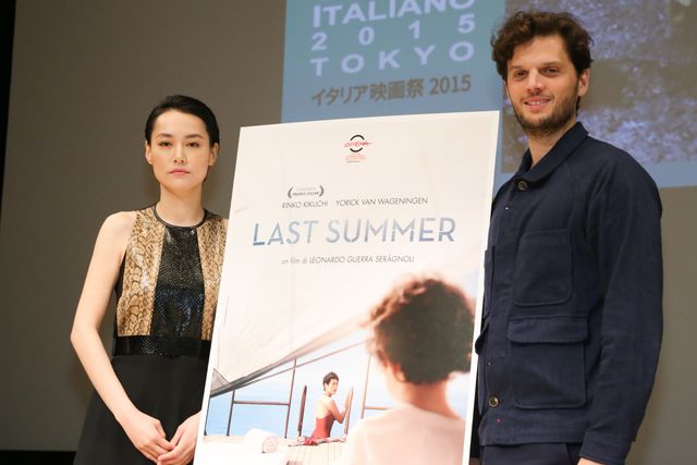 『ラスト・サマー』上映後のティーチインイベントに来場した菊地凛子（左）とレオナルド・グエッラ・セラーニョリ