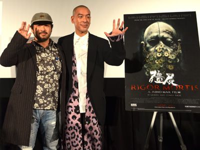 映画『リゴル・モルティス/死後硬直』のトークイベントに出席したプロデューサーの清水崇とジュノ・マック監督