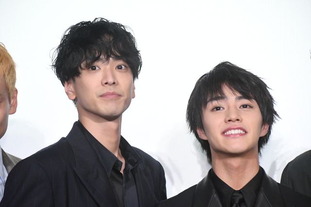 醍醐虎汰朗＆黒羽麻璃央『野球部に花束を』先行上映会舞台あいさつ（8枚目）