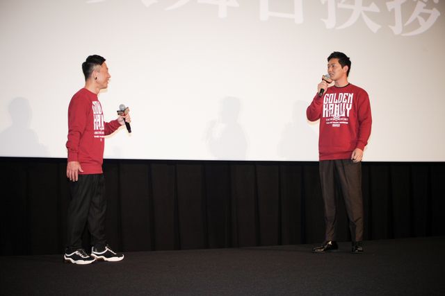 竹本英史＆工藤阿須加『ゴールデンカムイ　網走監獄襲撃編』“W月島”応援上映＆舞台挨拶（6枚目）