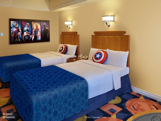 アベンジャーズが描かれた客室！「マーベルスペシャルルーム“アベンジャーズ：ヒーローズ・ユナイテッド”」（2枚目）