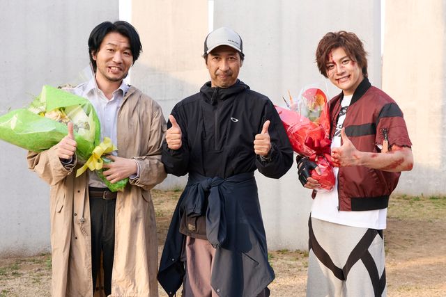長田光平&高橋努&福沢博文監督のクランクアップショット