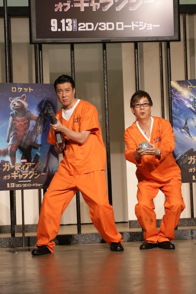 看守に連れてこられてイテテテ……『ガーディアンズ・オブ・ギャラクシー』牢獄アフレコイベントフォトギャラリー（7枚目）