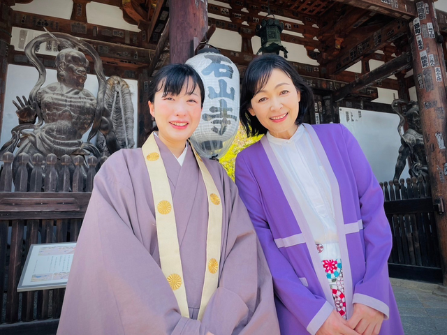 「光る君へ」道綱の母役・財前直見、石山寺訪問の様子（3枚目）