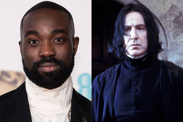 パーパ・エッシードゥ（左）と映画版で故アラン・リックマンさんが演じたスネイプ