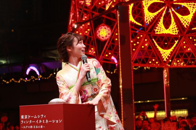 飯豊まりえ、和服姿が可愛すぎ！「東京ドームシティ ウィンターイルミネーション～江戸の粋・日本の華～」（5枚目）