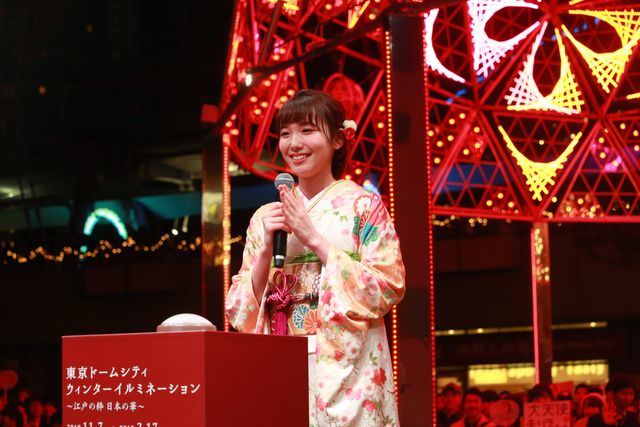 飯豊まりえ、和服姿が可愛すぎ！「東京ドームシティ ウィンターイルミネーション～江戸の粋・日本の華～」（6枚目）