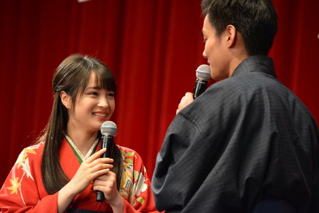 広瀬すず劇中の和装で登場『ちはやふる　－結び－』完成披露試写会舞台あいさつ（20枚目）