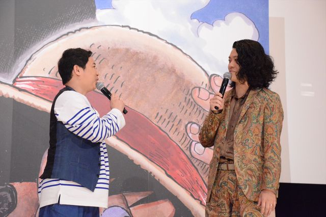山田裕貴＆霜降り明星、田中真弓のサプライズ登壇に感動！映画『ONE PIECE FILM RED』公開記念舞台あいさつ～クラゲ海賊団の宴～（8枚目）