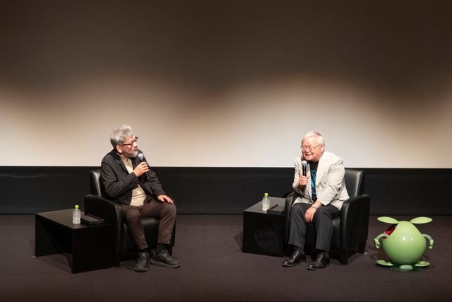 庵野秀明と安彦良和、トークイベントの様子