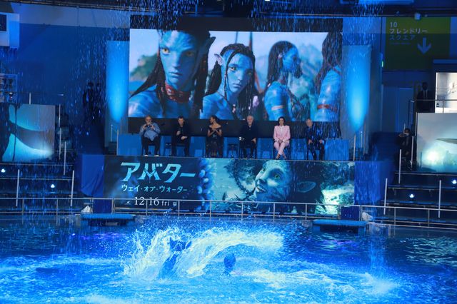 イルカたちが『アバター：ウェイ・オブ・ウォーター』キャストを歓迎！来日記者会見（16枚目）