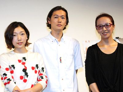 （左から）安藤サクラ、井浦新、ヤン・ヨンヒ監督