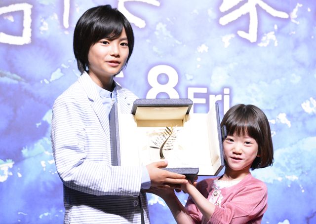 カンヌ絶賛！城桧吏＆佐々木みゆ登壇『万引き家族』三世代試写会（2枚目）