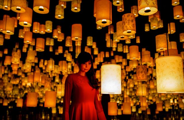 気分はラプンツェル！美しすぎるランタンシーンを表現した展示の様子（3枚目）