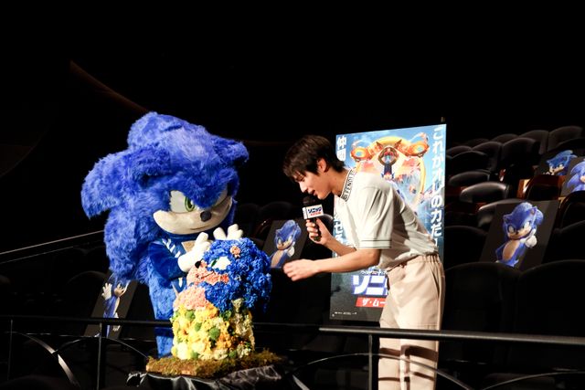 中川大志が感染予防対策デモンストレーション『ソニック・ザ・ムービー』イベント（3枚目）