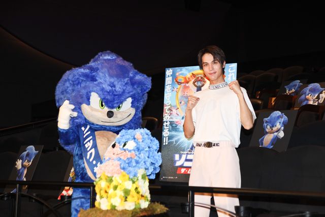 中川大志が感染予防対策デモンストレーション『ソニック・ザ・ムービー』イベント（4枚目）