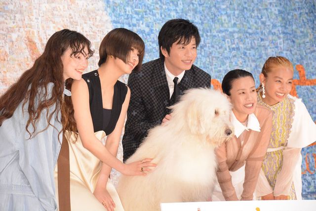 田中圭、俳優犬ベックに優しく寄り添う！映画『ハウ』完成披露上映会：フォトギャラリー
