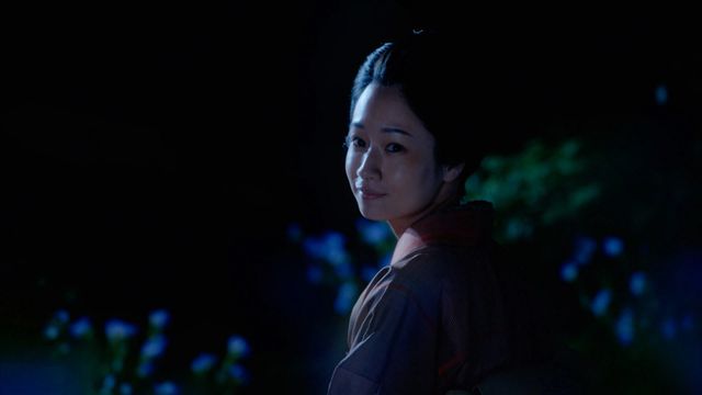 第38回より、歌麿(染谷将太)が見た幻か……きよ(藤間爽子)