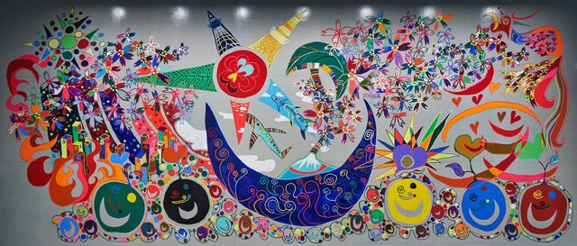 香取慎吾による日本財団パラリンピックサポートセンターオフィスの壁画
