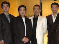 左から佐藤浩一、真田広之、寺尾聰、中井貴一