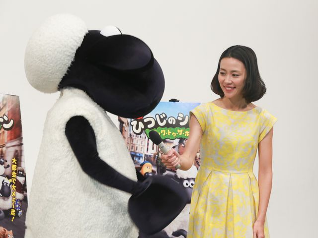 木村佳乃、ひつじのショーンとの出会いに笑顔！フォトギャラリー（7枚目）