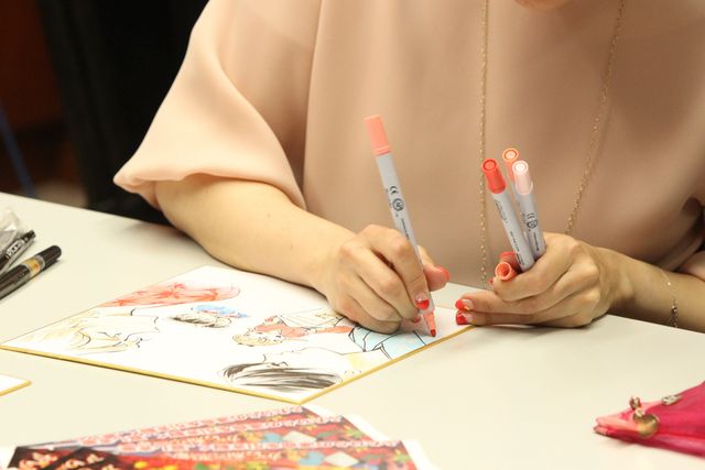 名探偵コナン×ちはやふるコラボイラスト製作中の様子フォトギャラリー（11枚目）