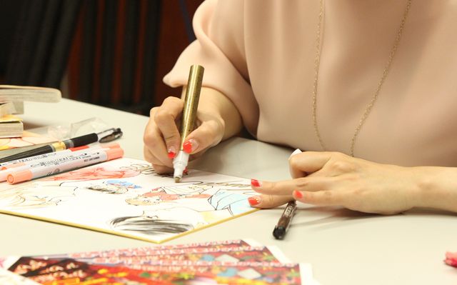 名探偵コナン×ちはやふるコラボイラスト製作中の様子フォトギャラリー（13枚目）