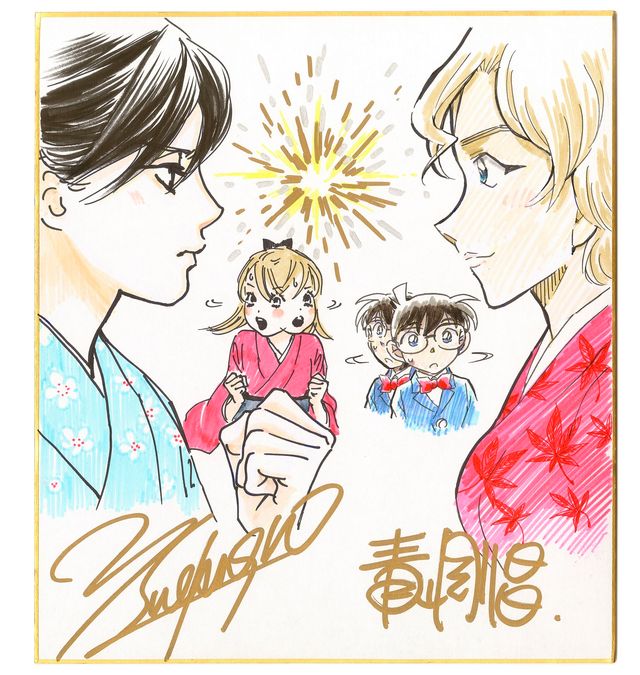 名探偵コナン×ちはやふるコラボイラスト製作中の様子フォトギャラリー（15枚目）