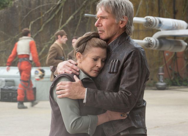 キャリー・フィッシャーさんとハリソン・フォード