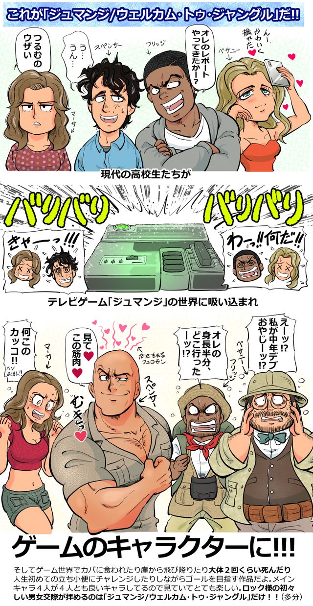 だいたいこうだよジュマンジ