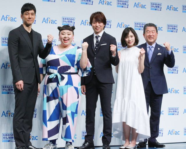 櫻井翔、反復横跳びチャレンジ！アフラック＜生きるためのがん保険 Days1＞新商品発表会：フォトギャラリー