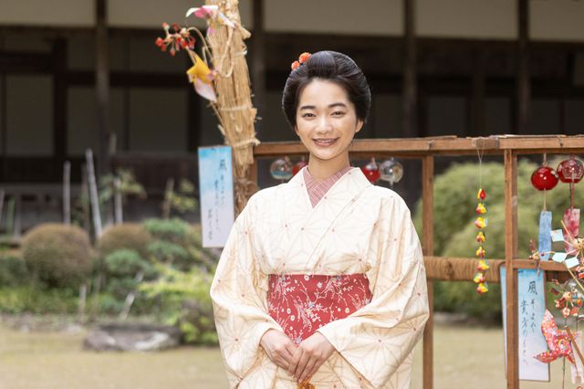 栃木で行われた取材会にて、見上愛