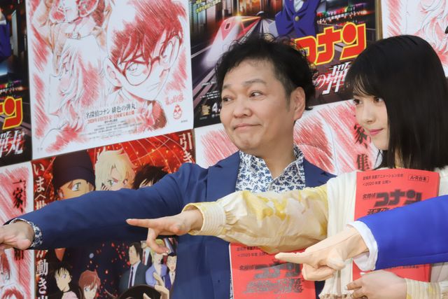浜辺美波、真剣な表情も美しい！映画『名探偵コナン　緋色の弾丸』公開アフレコイベント（6枚目）