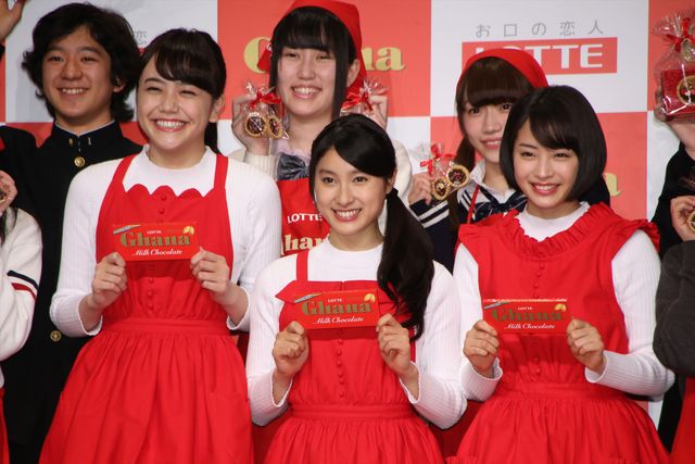 広瀬すず、土屋太鳳、松井愛莉がお菓子づくり！ロッテ「初チョコ女子とつくる　手作りガーナバレンタイン教室」イベント ギャラリー：フォトギャラリー