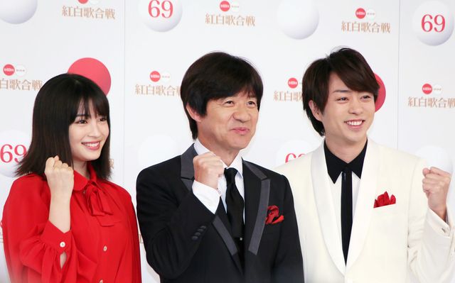 櫻井翔、さわやかなガッツポーズ「紅白歌合戦」司会者取材会（8枚目）