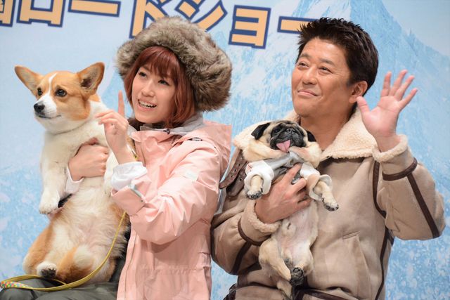 坂上忍＆IMALU、愛犬を抱っこ！『野性の呼び声』公開記念イベント：フォトギャラリー