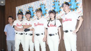 「おお振り」西銘駿、猪野広樹、大橋典之、渡邊安理、白又敦がユニフォーム姿で笑顔！
