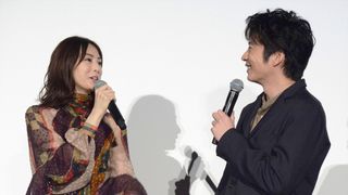北川景子&田中圭、笑顔で盛り上がる!『スマホを落としただけなのに』大ヒット御礼舞台あいさつ