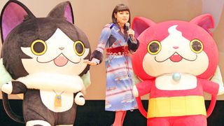 ブルゾンちえみ、ジバニャン&猫又と”withにゃん”披露!『映画 妖怪ウォッチ FOREVER FRIENDS』完成披露試写会
