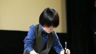 寺田心が熱心に書初め！映画『ジュリアン』トークショー