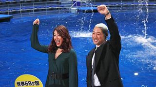 関口メンディー＆LiLiCo、イルカにメロメロ！映画『アクアマン』ジャパンプレミア