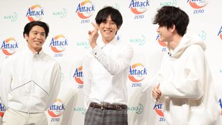 笑顔の賀来賢人&松坂桃李&菅田将暉!「アタックZERO」新CM発表会