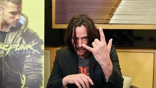 キアヌご機嫌！TGS「サイバーパンク2077」ブース