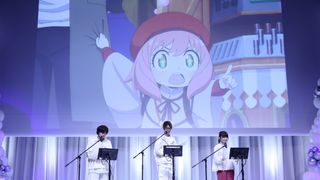 白コーデの江口拓也×種崎敦美×松田健一郎が生アフレコ!400人のファンを前にド緊張